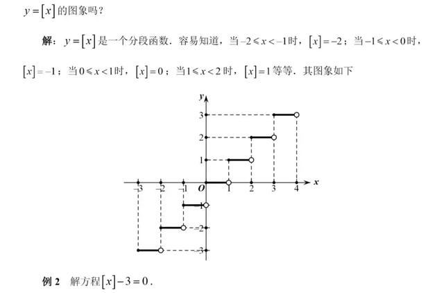 初高中数学衔接专题教程（11）——取整函数的图像