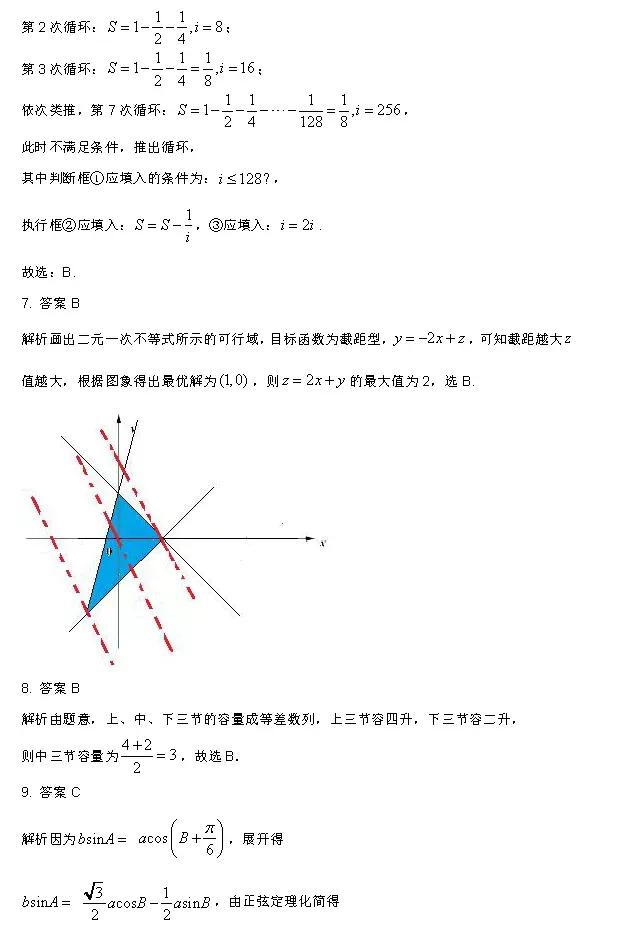 2020年高考冲刺绝密押题卷数学试题及解析