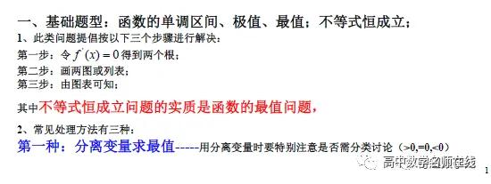 导数各类题型方法总结