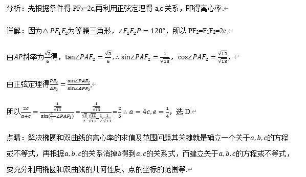 圆锥曲线常考题型及真题汇总（下）