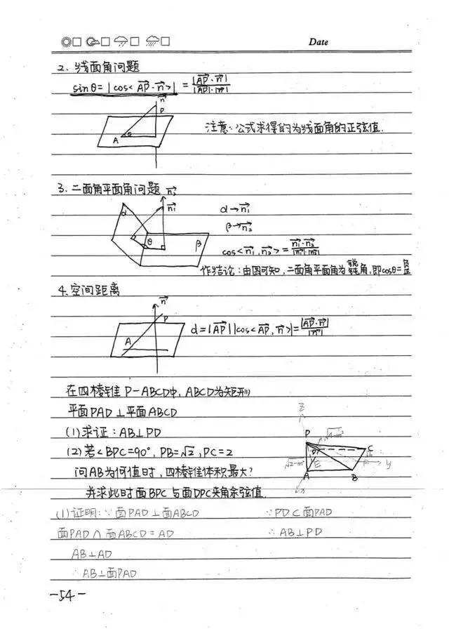 高中数学必修1-5状元手写超清笔记，错过再无！