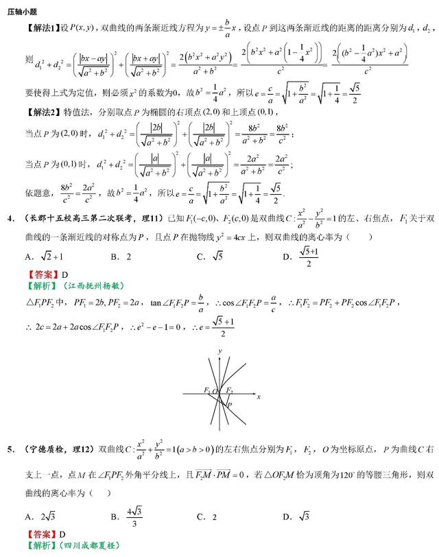 2020高考数学最可能考的100道选填题（二）考前一定要拿下！