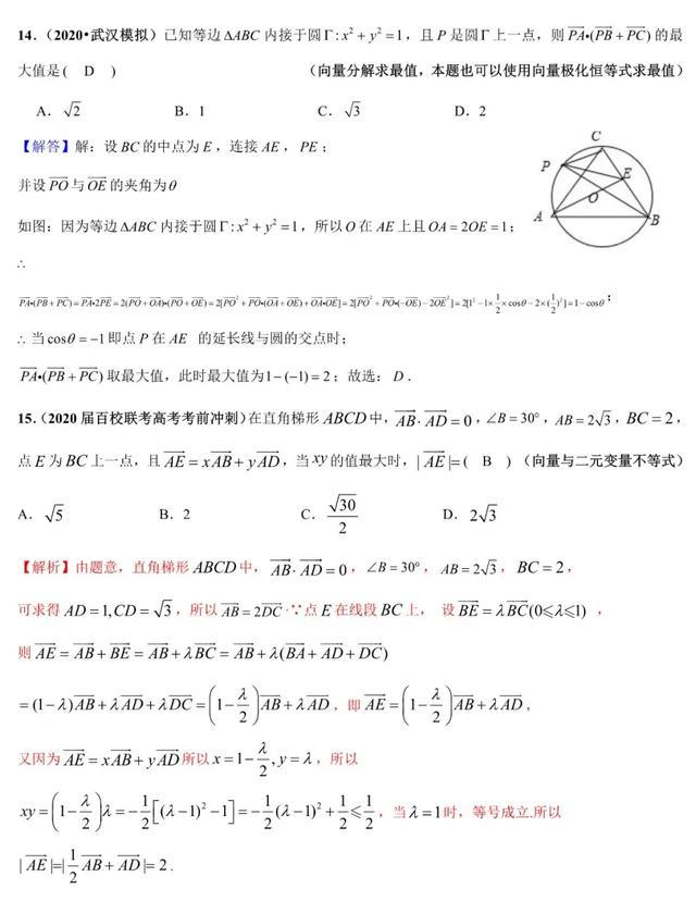 2020年高考数学《新题型•易错题•精华题》查漏补缺专用！