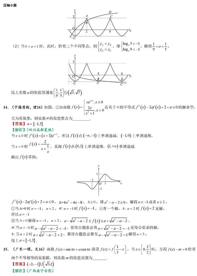 2020高考数学最可能考的100道选填题（二）考前一定要拿下！