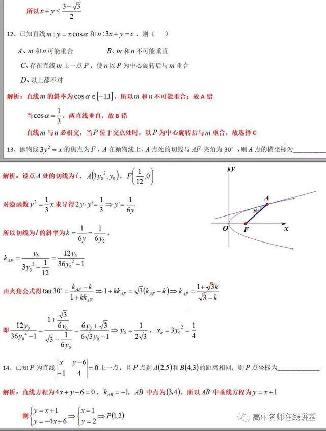 2020年复旦大学自主招生考试试题及参考解析