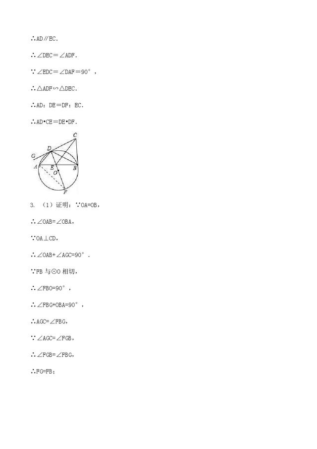 2020中考数学:《圆相关压轴题》专项训练,解析答案