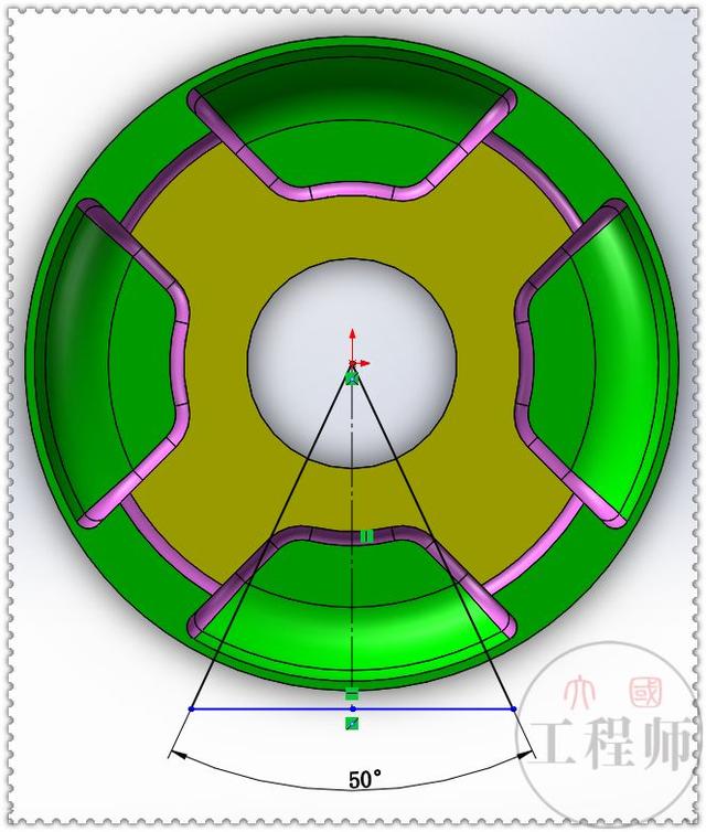 3D建模练习题，用SolidWorks画的端盖零件