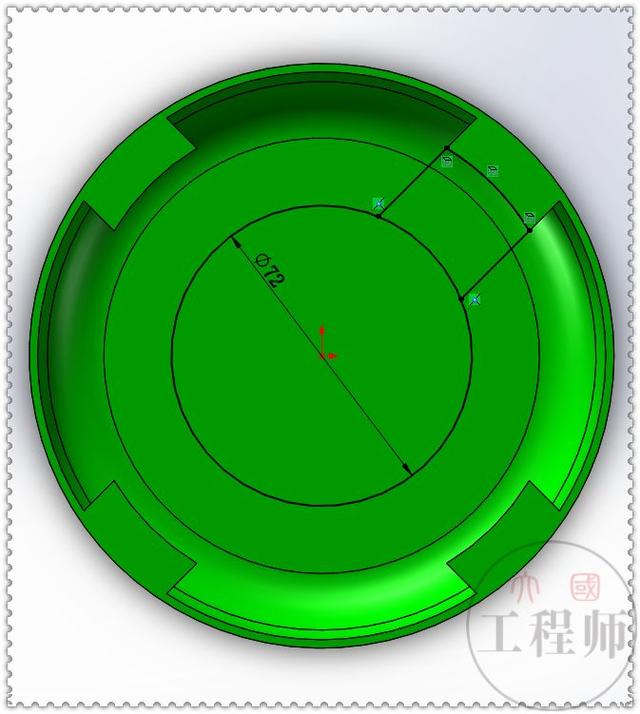 3D建模练习题，用SolidWorks画的端盖零件