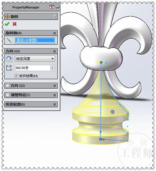 SolidWorks曲面画的鸢尾图形，这个图有点难，初学者估计画不出来