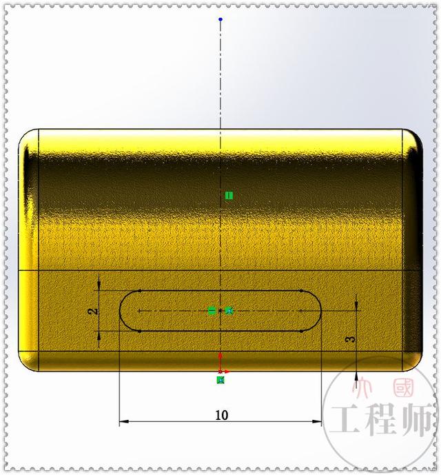 用SolidWorks画的金属连接件，此图蓝色面的切除，是个小难点