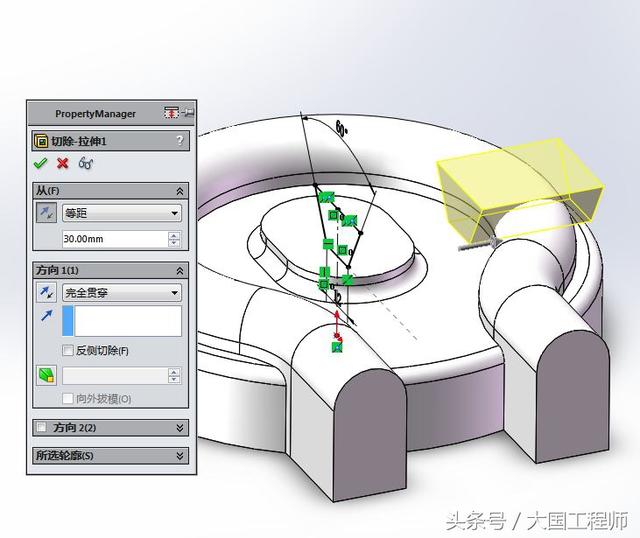 SolidWorks建模练习题：3D08_H03步骤