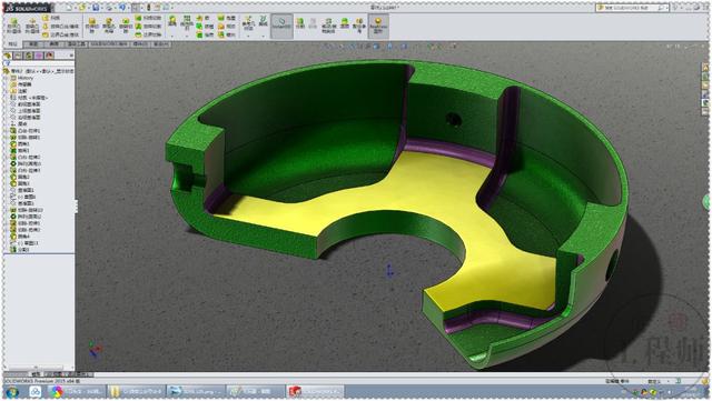 3D建模练习题，用SolidWorks画的端盖零件