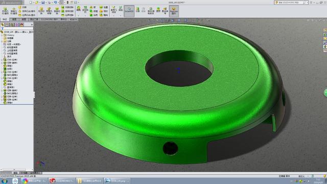 3D建模练习题，用SolidWorks画的端盖零件