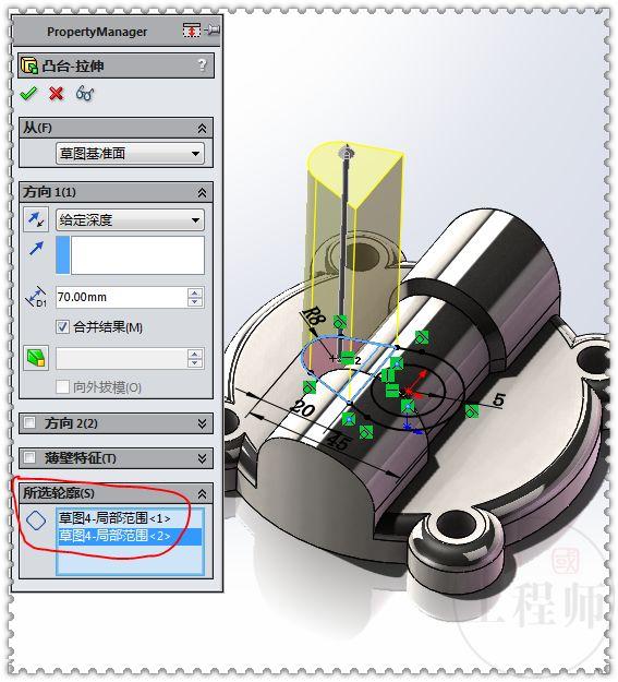 用SW画的3D图形，具体操作很容易，清晰的建模方法才是主要的