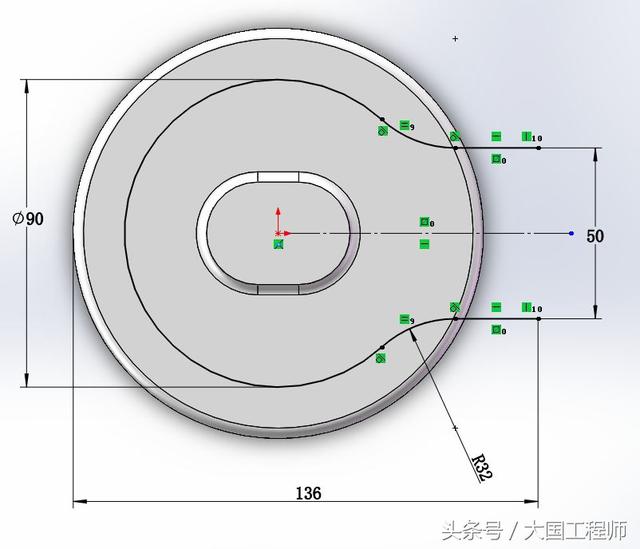 SolidWorks建模练习题：3D08_H03步骤