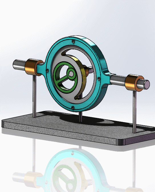 用solidworks设计的使用偏心机制进行往复运动的机构