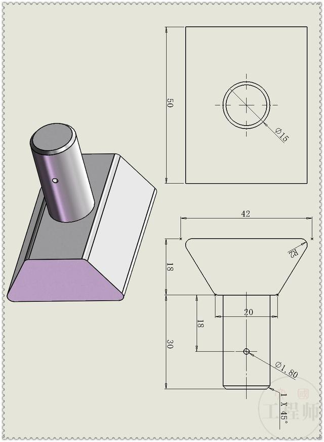 用SolidWorks设计的勒洛三角形摆动机制，三角的建模是此图的重点