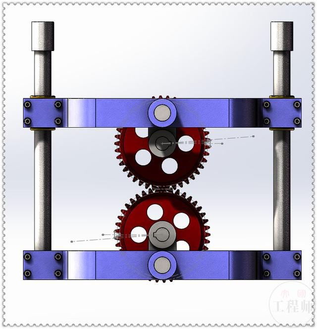 用solidworks设计的往复式的齿轮运动机构,要用到多个