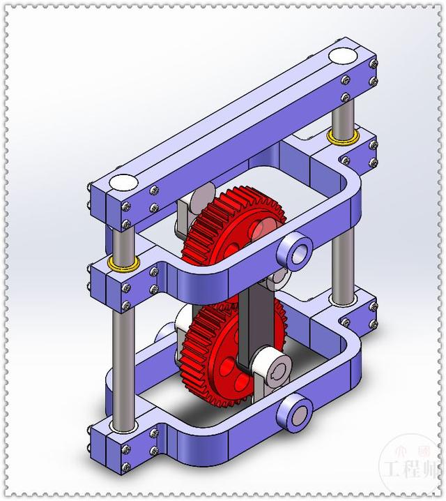 用solidworks设计的往复式的齿轮运动机构,要用到多个