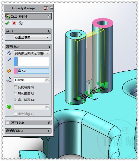 用SolidWorks建模的3D练习题，只要用对了方法，此图很快就能画成