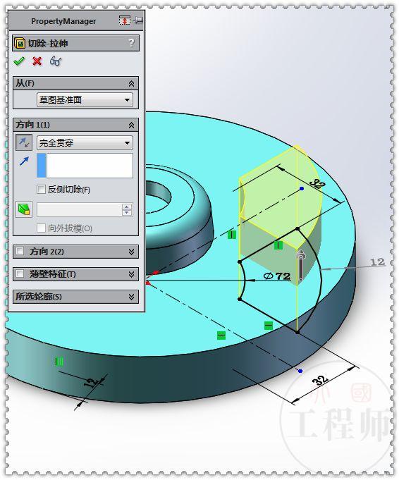 用SolidWorks建模的3D练习题，只要用对了方法，此图很快就能画成