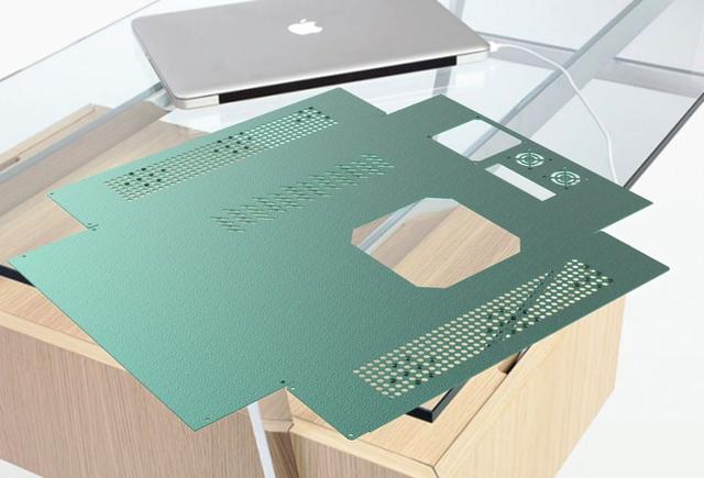 SolidWorks画一个钣金箱体的底壳，除了填充阵列，都是些基本操作