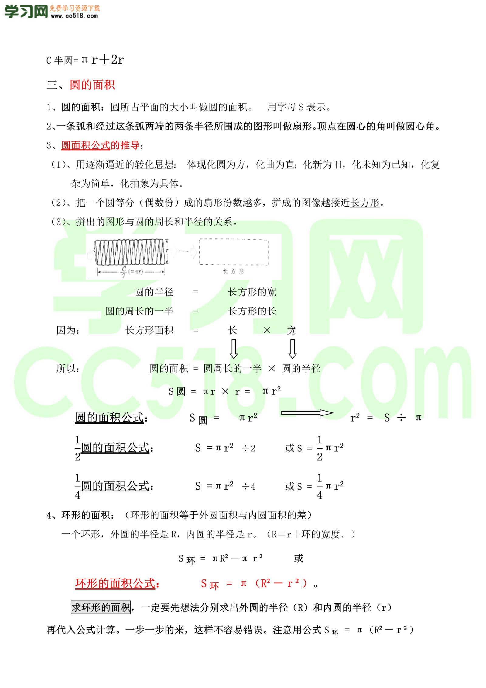 六年级上册数学素材-知识点整理（人教新课标）