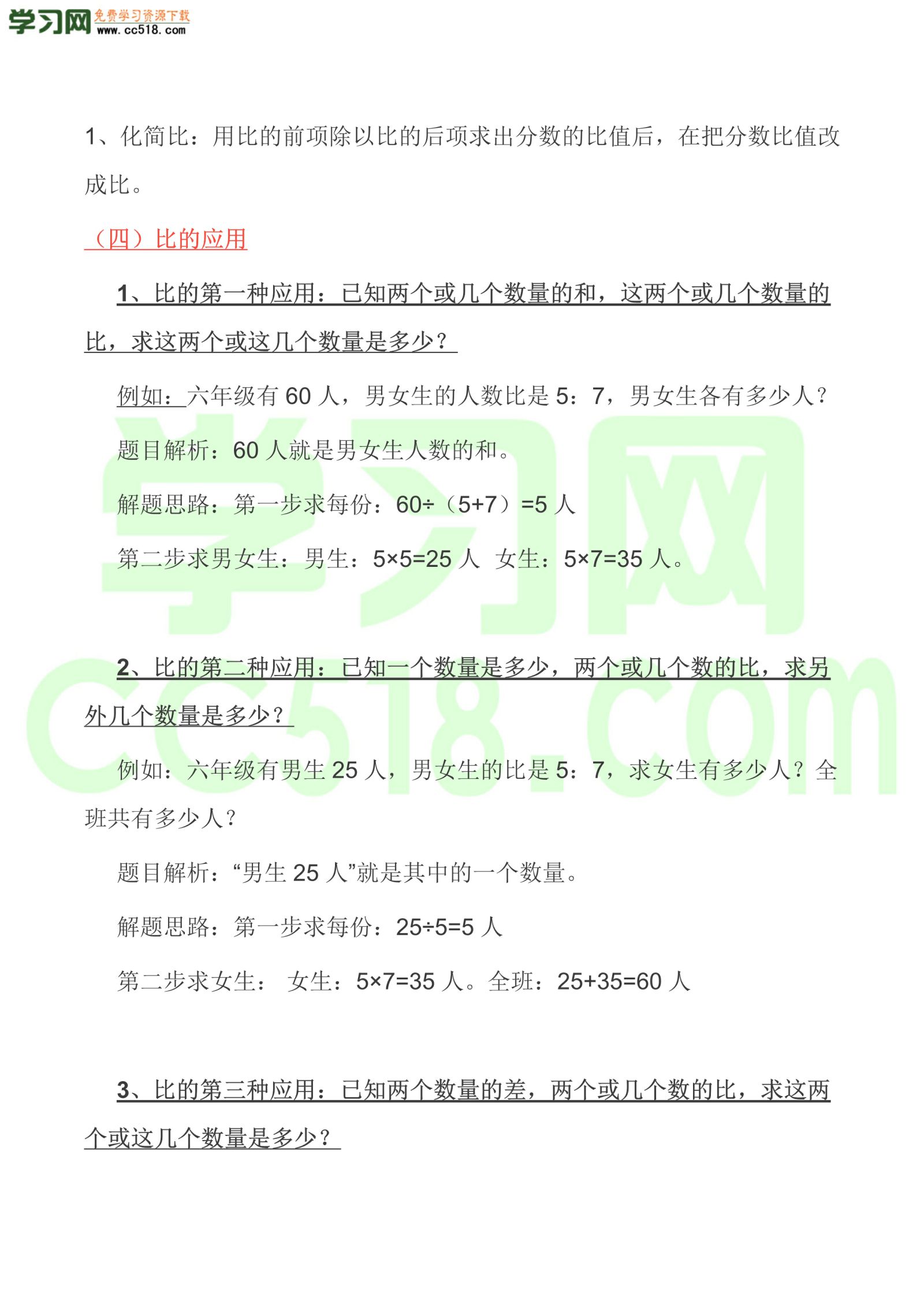 六年级上册数学素材资料-知识点预习总览