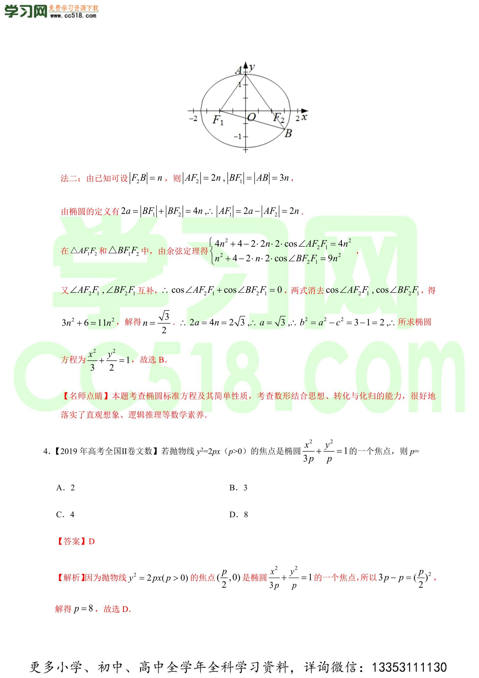 平面解析几何（选择题、填空题）-高考数学必刷三年高考数学考点大分类提分解读