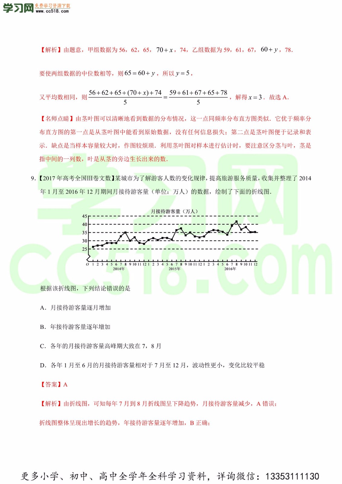 概率与统计（选择题、填空题）-高考数学必刷三年高考数学考点大分类提分解读（解析版）