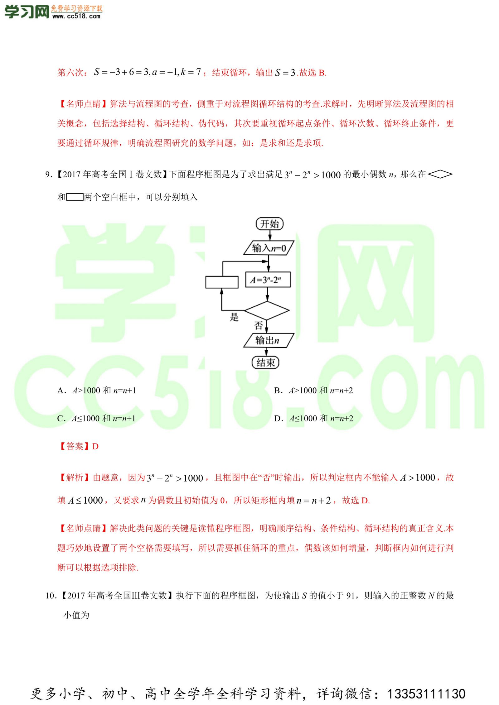 算法初步-高考数学必刷三年高考数学考点大分类提分解读