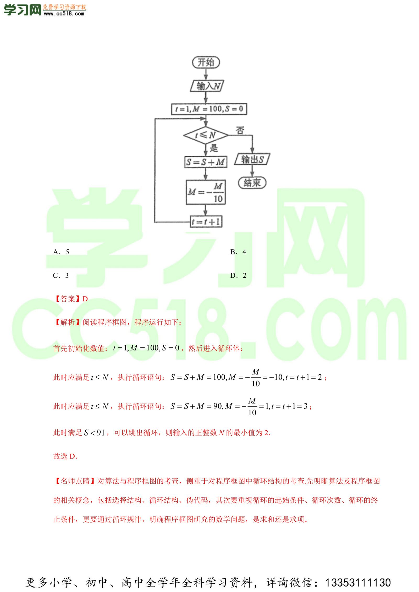 算法初步-高考数学必刷三年高考数学考点大分类提分解读