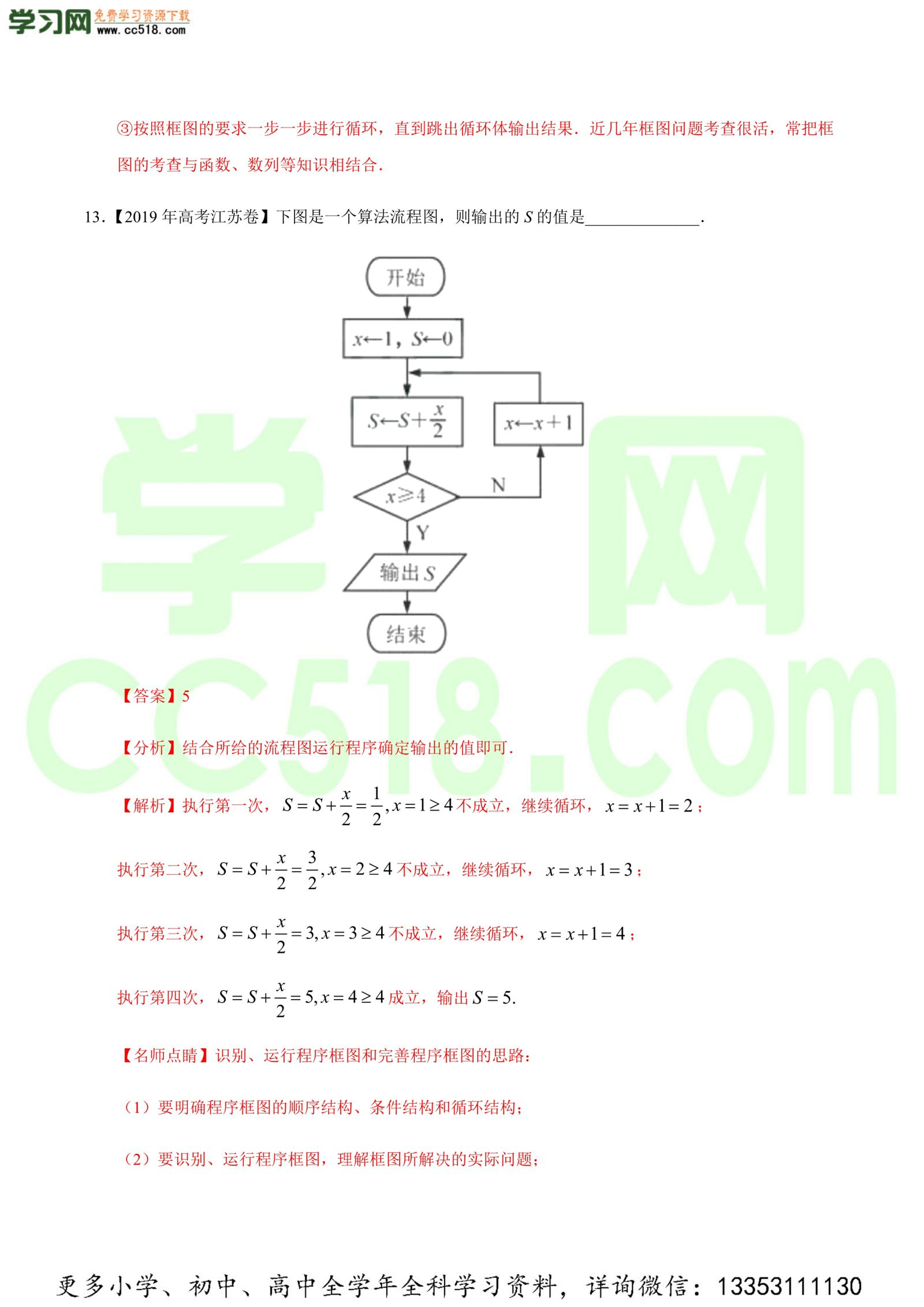 算法初步-高考数学必刷三年高考数学考点大分类提分解读