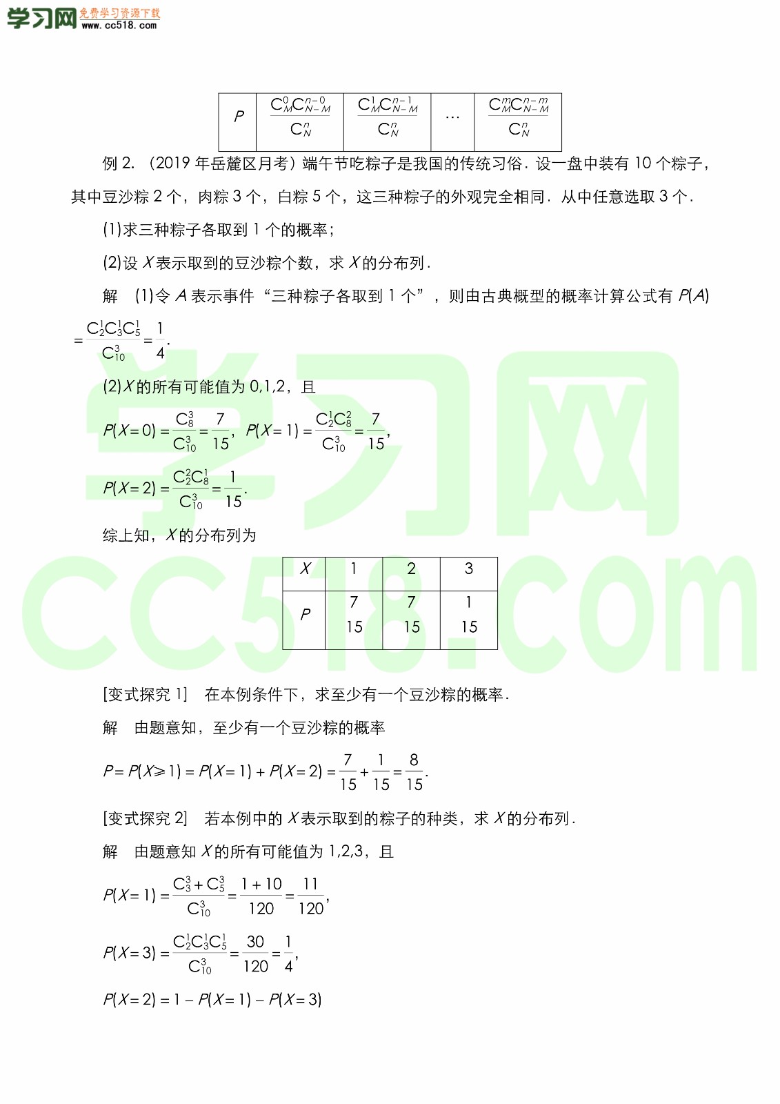 2020年高二数学下学期期末备考知识点（有答案）