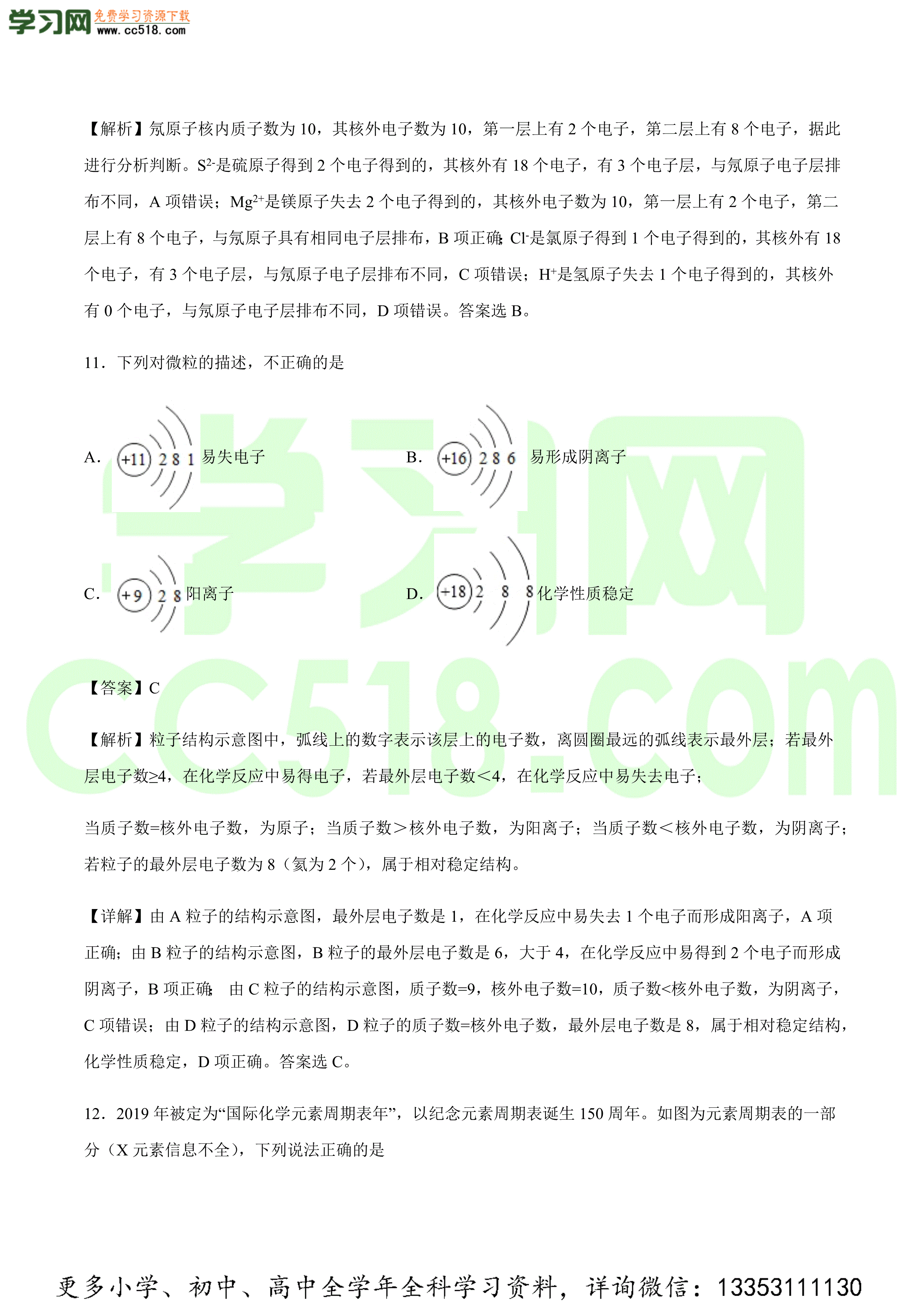 2020-2021学年初三化学上学期期中测试卷（鲁教版）