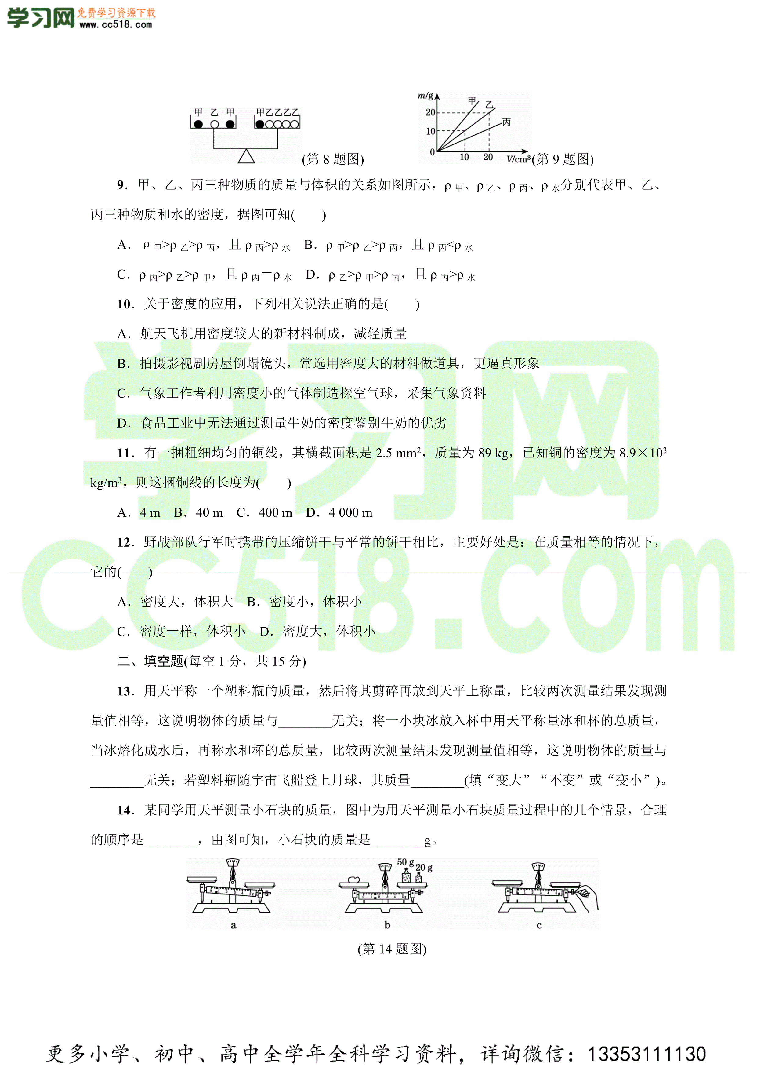 2020-2021学年初二物理上册考点单元检测