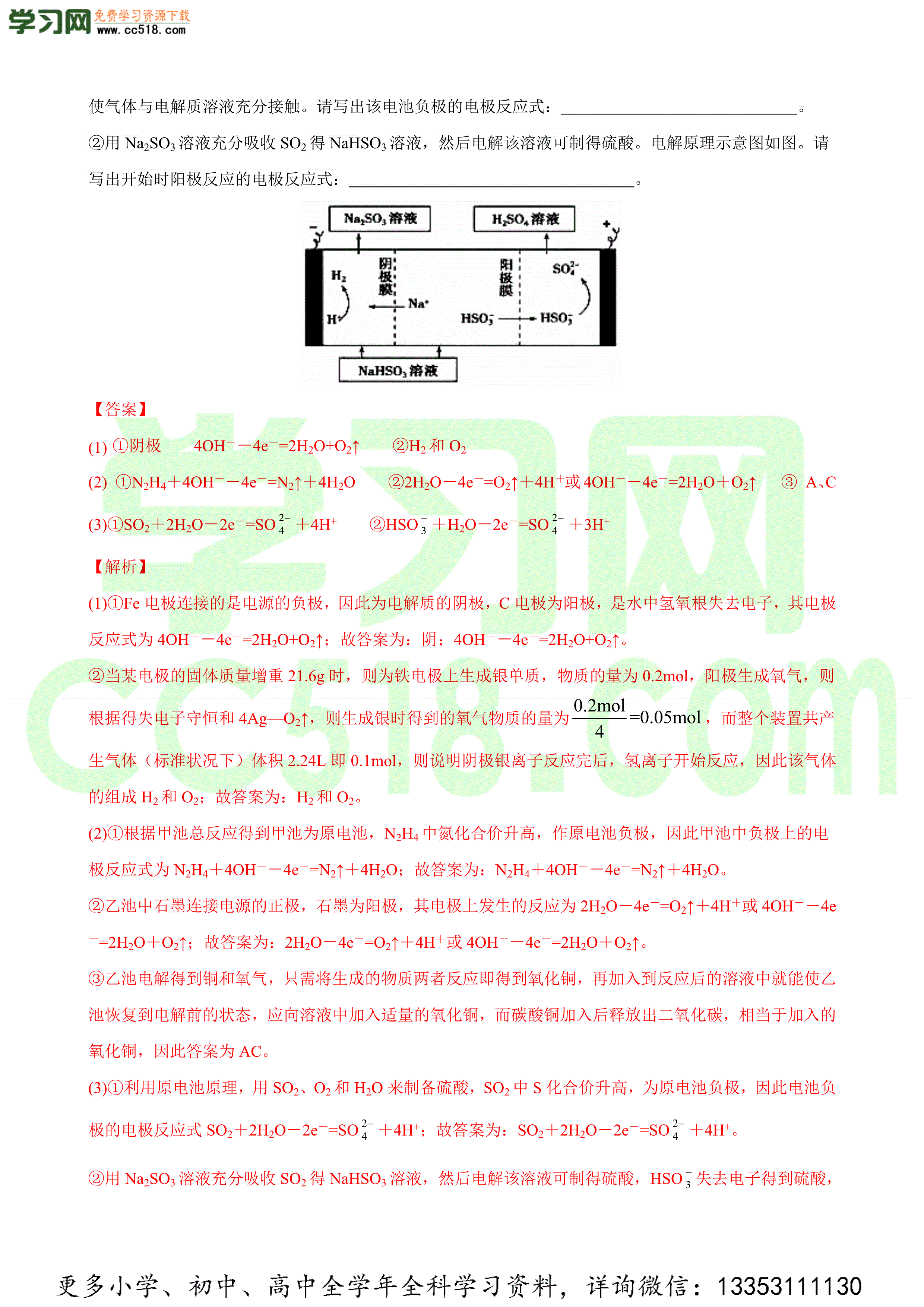 2020-2021学年高二化学上学期期中测试卷（苏教版）