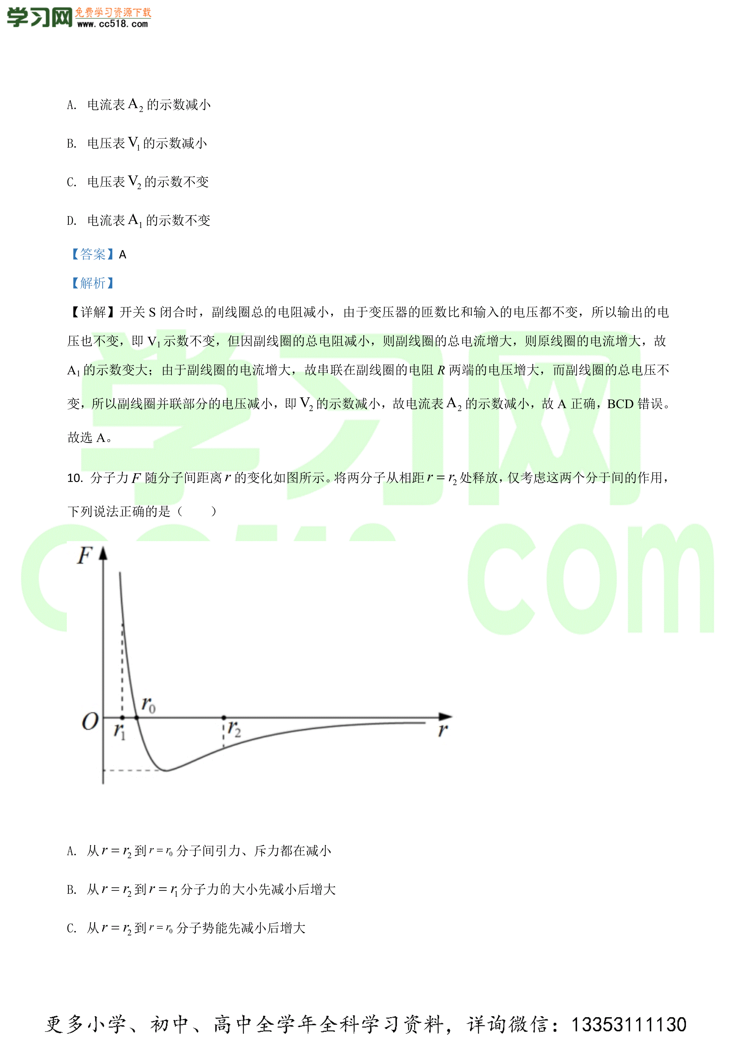 2020年高考物理真题试卷解析(精编版)