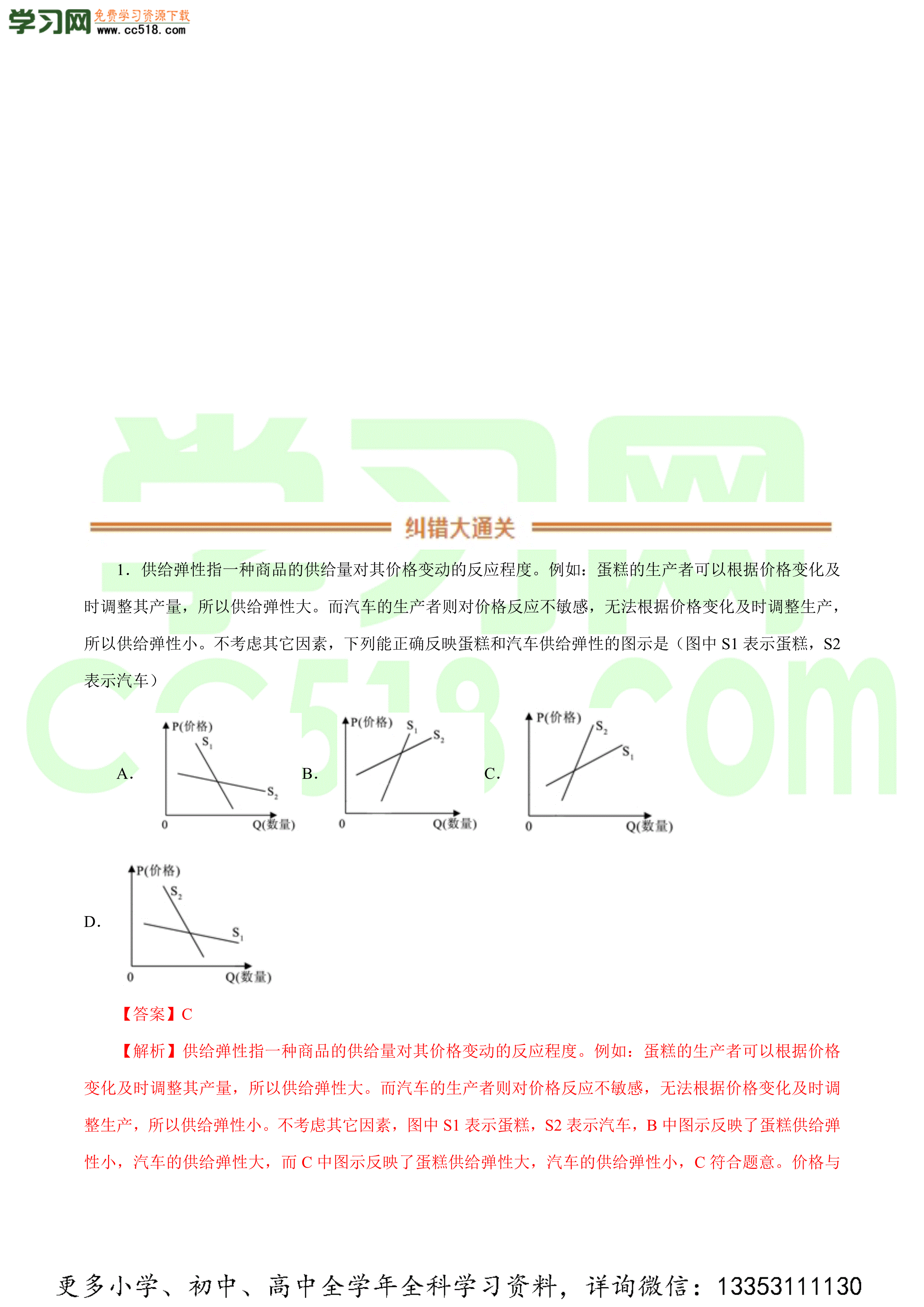 2020-2021学年高考政治纠错笔记