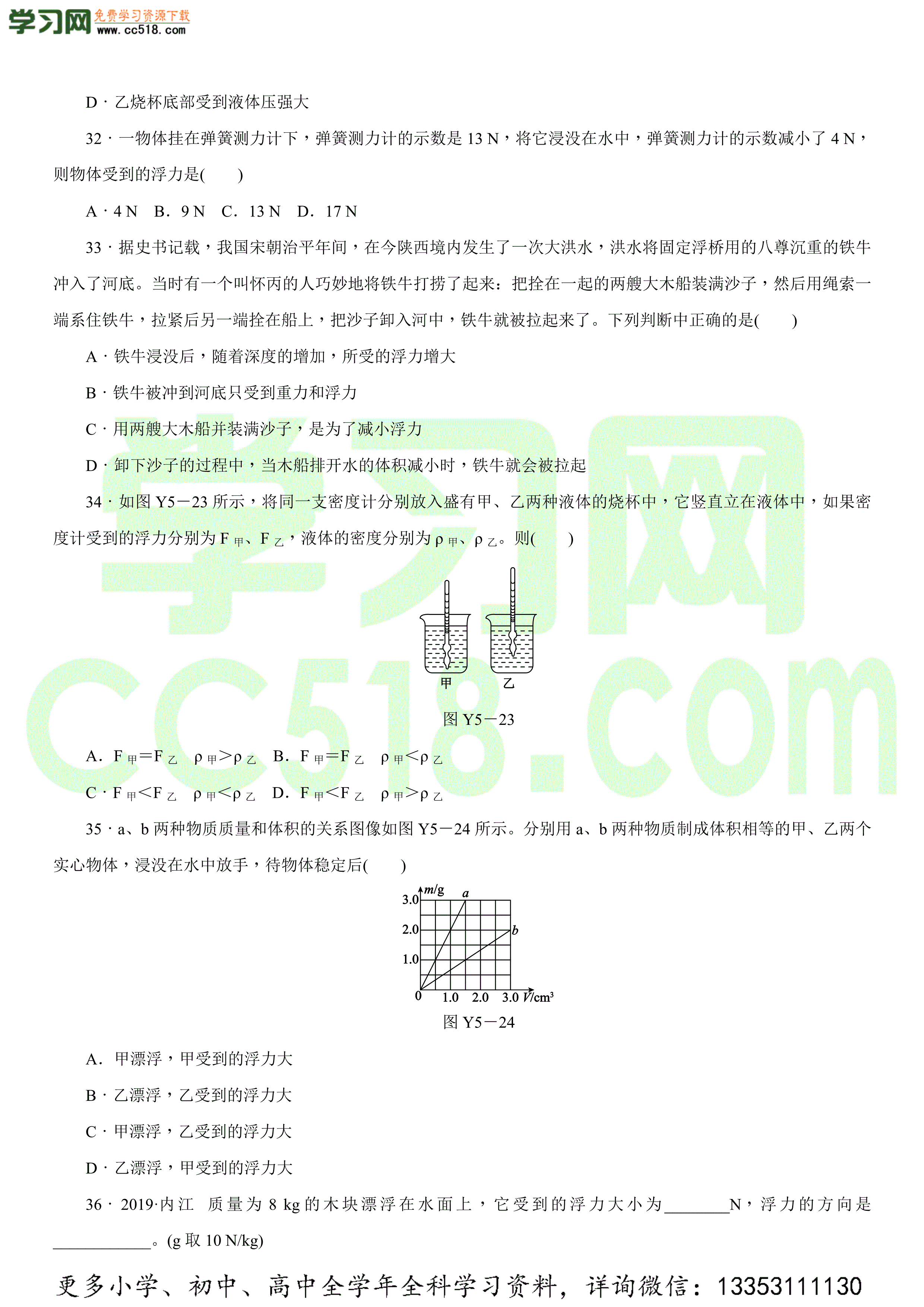 2020-2021学年中考物理复习考点分类训练