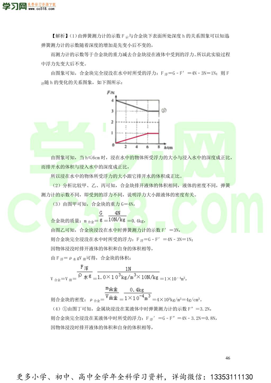 2018-2020近三年中考物理真题分类汇编15力学实验探究题（附解析）