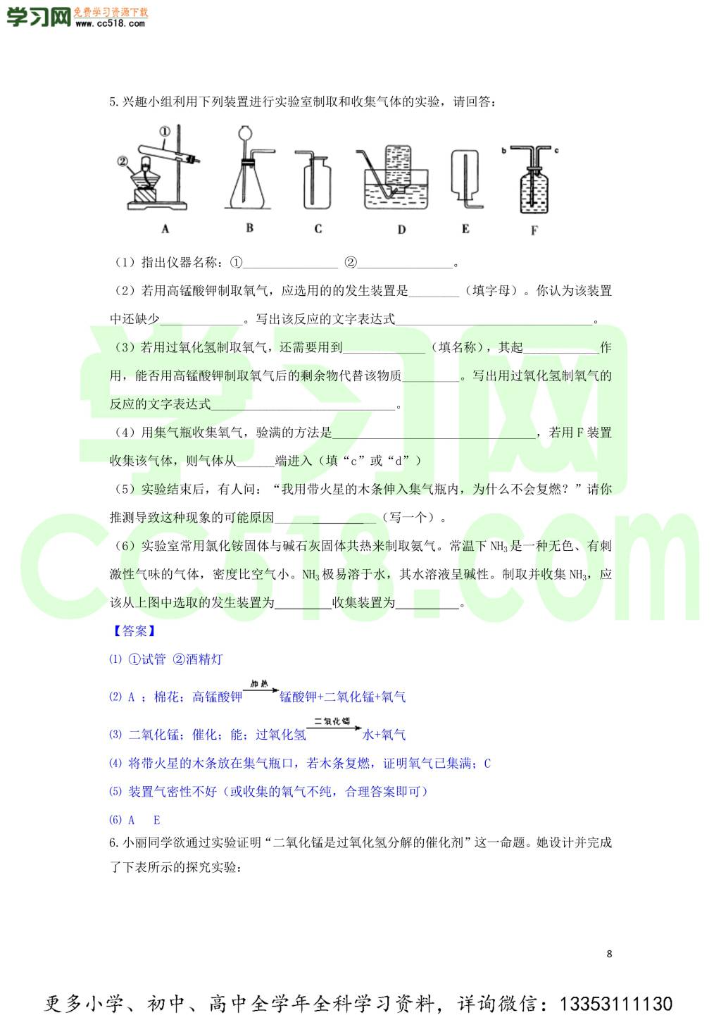 九年级化学考点复习专题训练十九空气试题