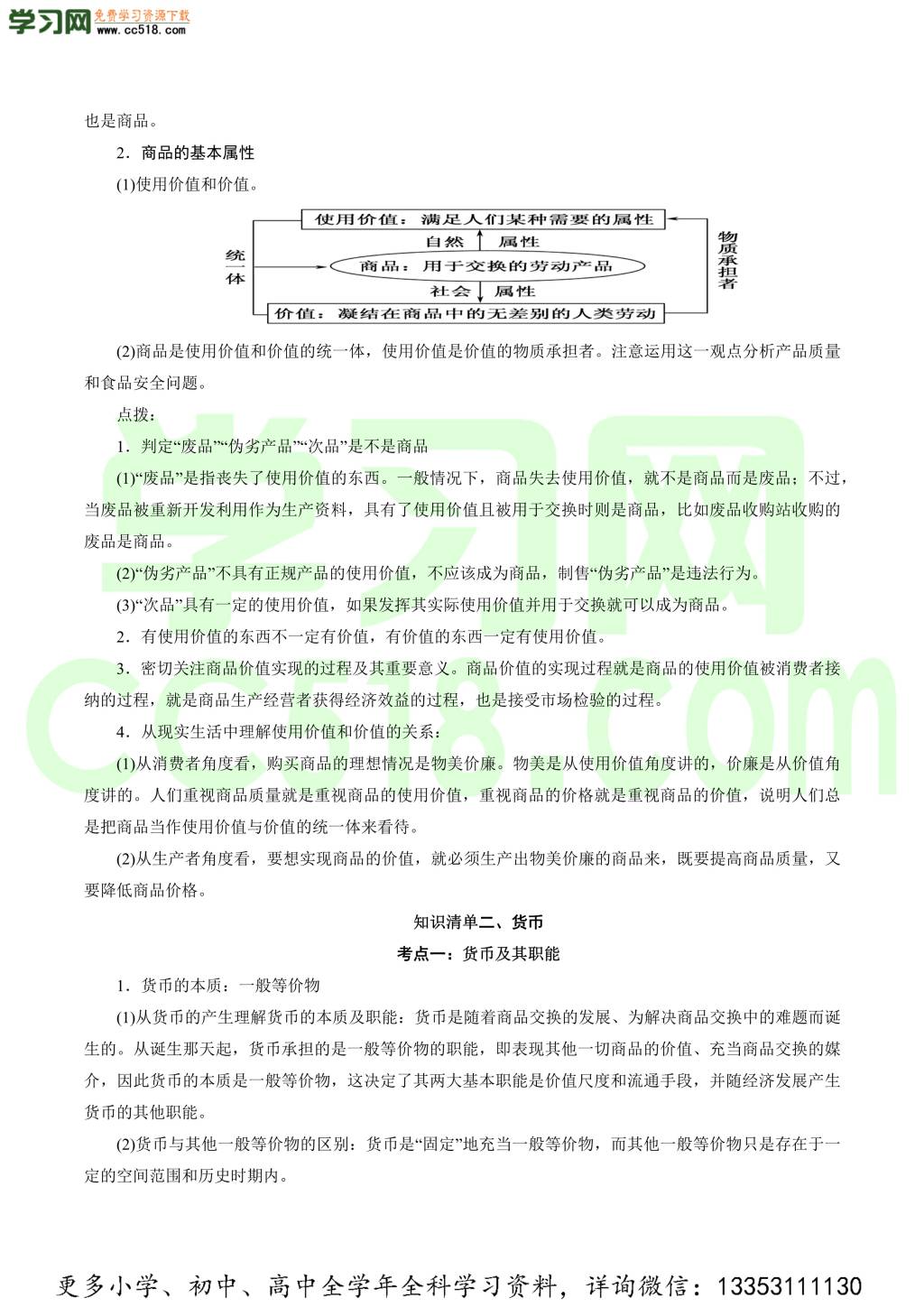 2020-2021学年高三政治一轮复习考点讲解