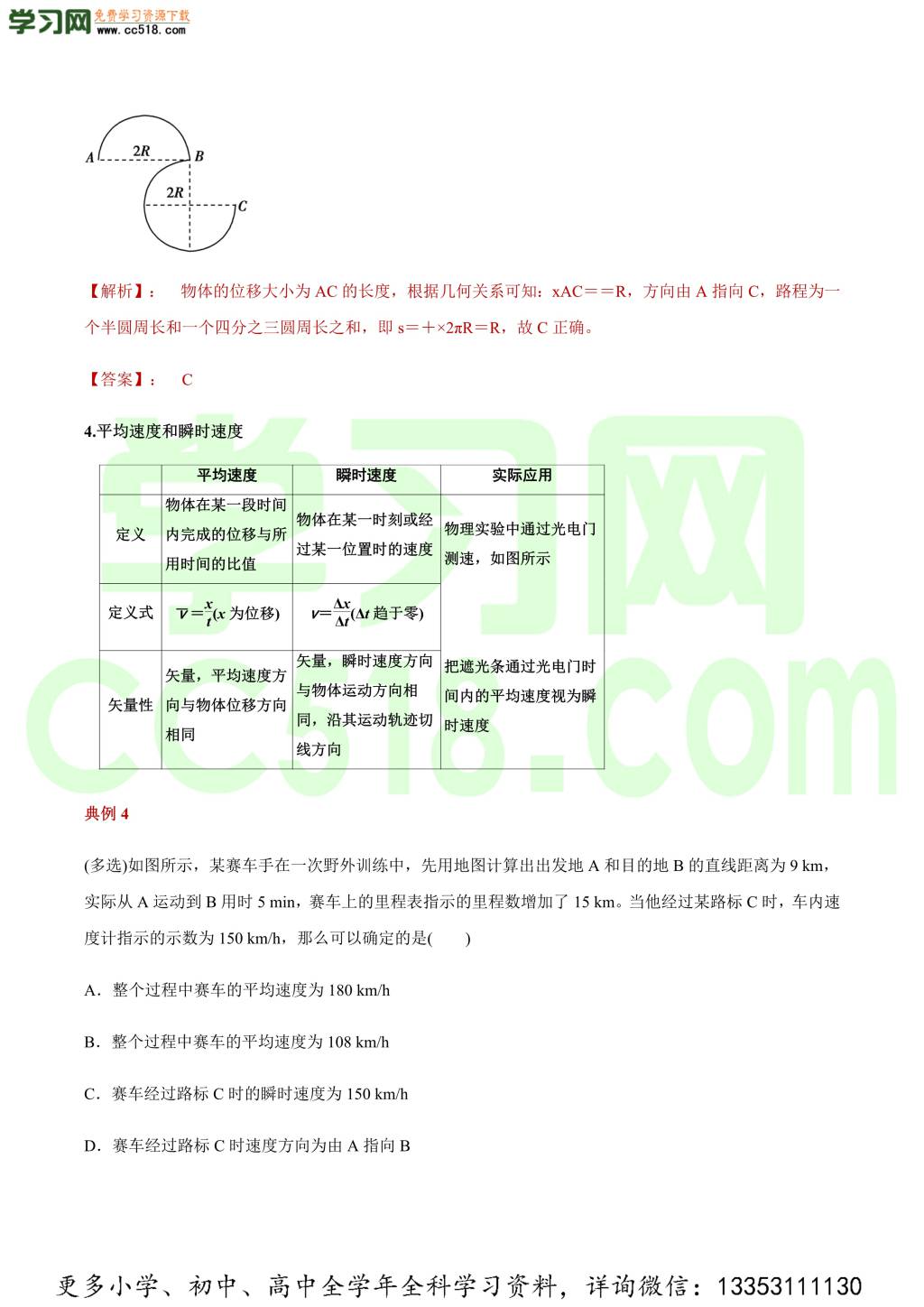 2020-2021学年高三物理一轮复习知识点讲解