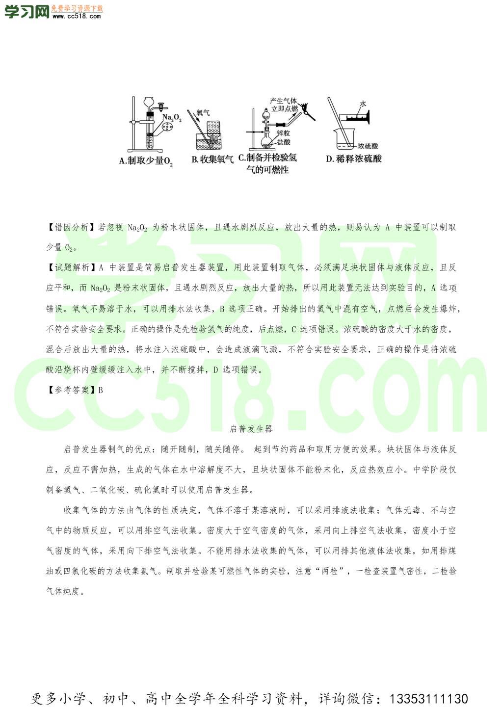 2020年高考化学重难点纠错笔记汇总