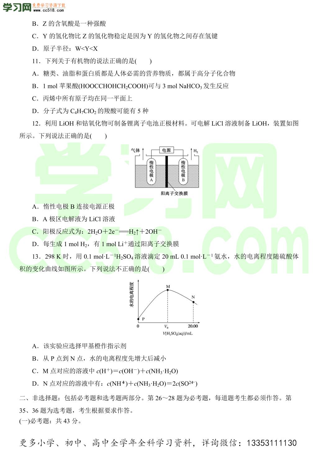 2020届新课标冲刺高考化学考前预热卷（24份）