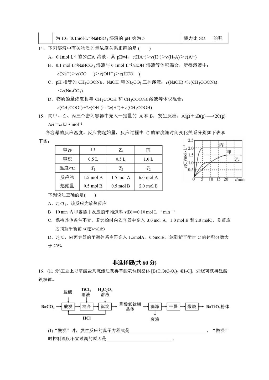 江苏省南京市八校2021届高三化学11月联合调研考试试卷（word版附答案）（文件编号：20122001）