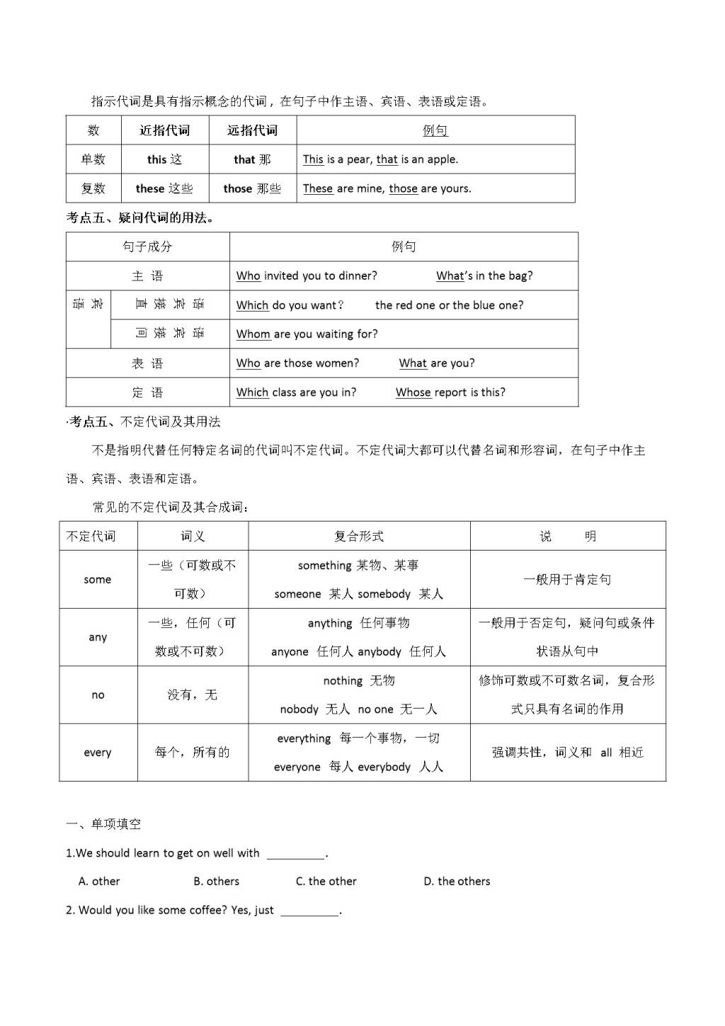 2020年中考英语语法考点突破训练（文件编号：20122309）