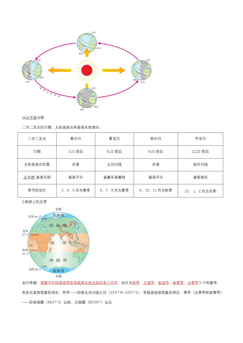 2020人教版初一地理上册期末单元考点(文件编号：20122422）