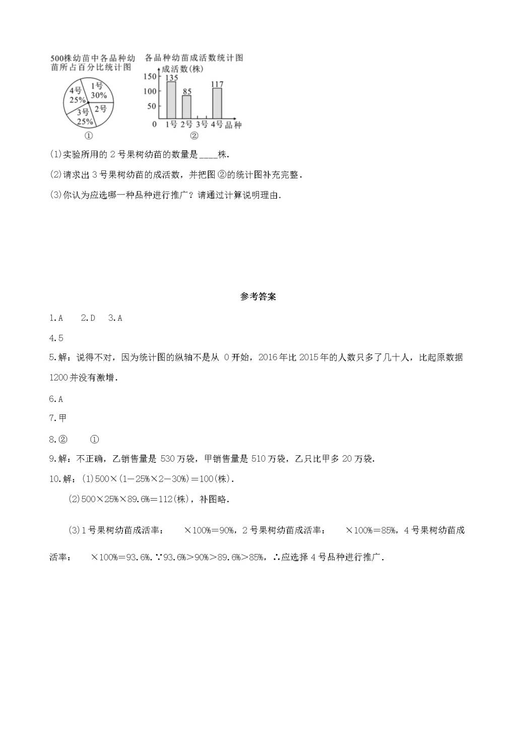 九年级数学下册第28章样本与总体28.3借助调查做决策同步练习（附答案华东师大版）（文件编号：21011607）